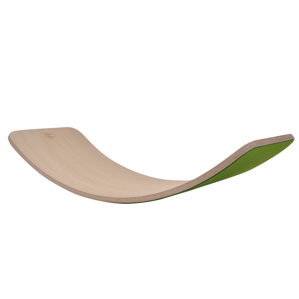 Green Balance Board Rocking Bandits & Angels Balance Board Natural green felt | Banditsandangels.eu