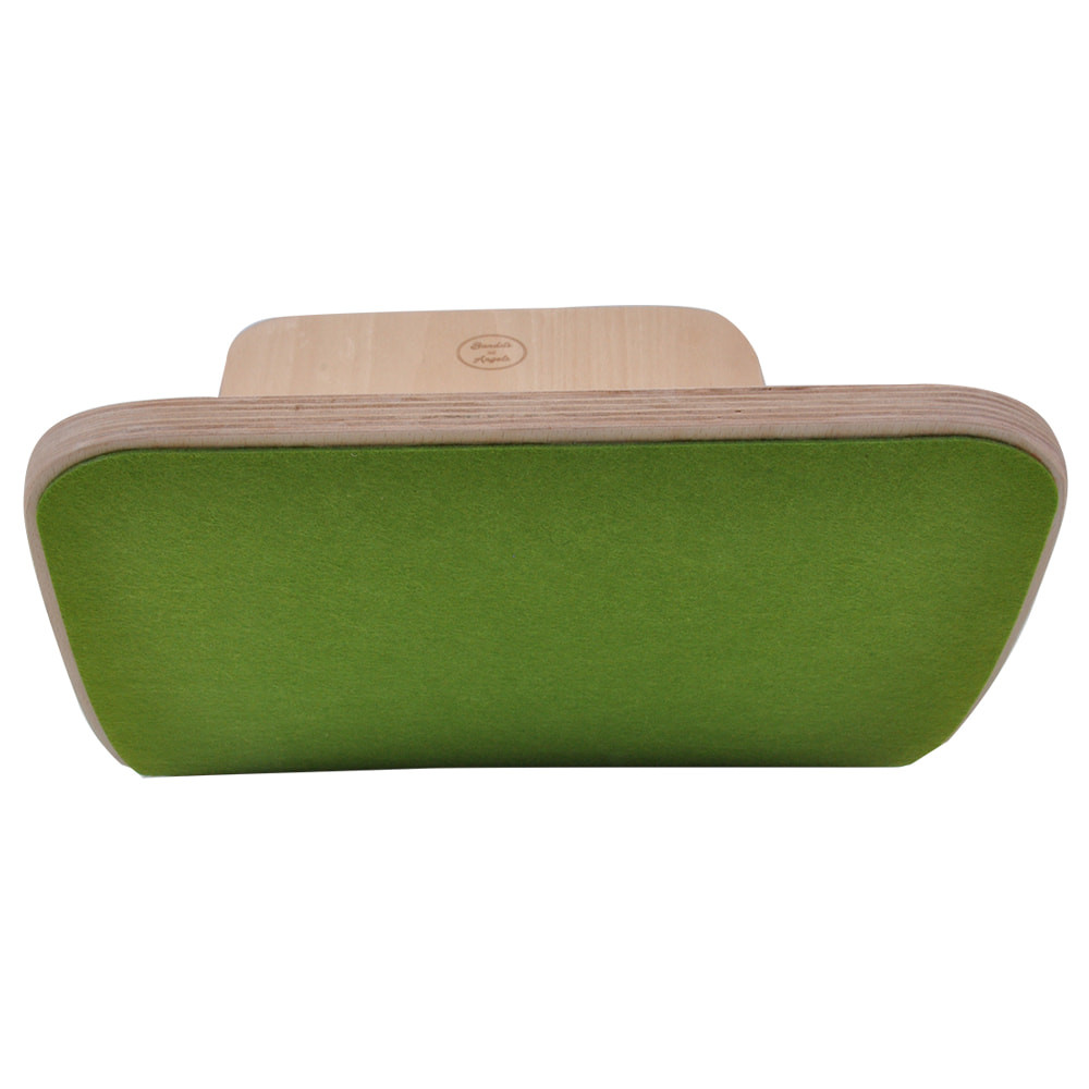 Green Balance Board Rocking Bandits & Angels Balance Board Natural green felt | Banditsandangels.eu